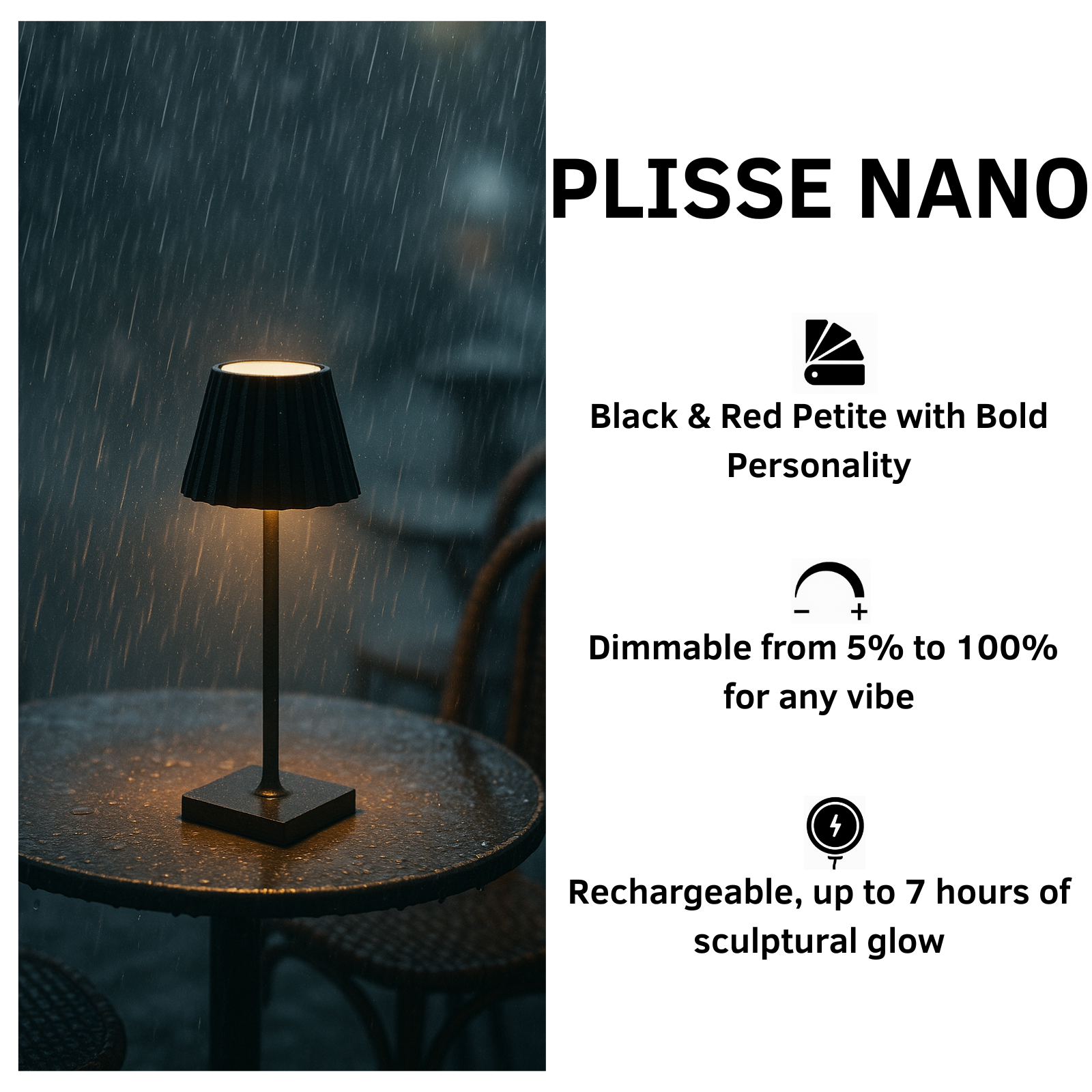Plissè Nano (Black)